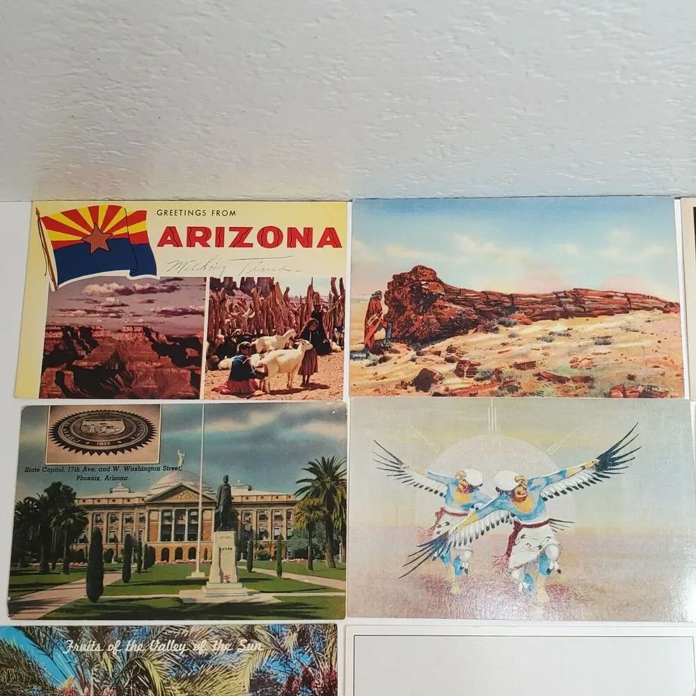 18 Arizona Post Card Lot Cool Springs Cabins Tasty Foods Safford Motel Scenic
